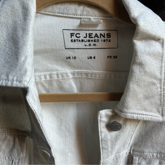 FC Jeans Pearlized Women’s Denim Jacket Women’s Size 6 - Picture 6 of 11